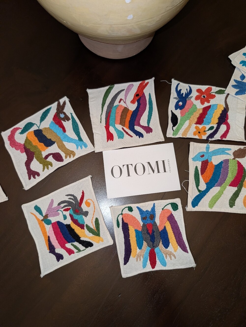 Mexican Otomi Drink Coasters